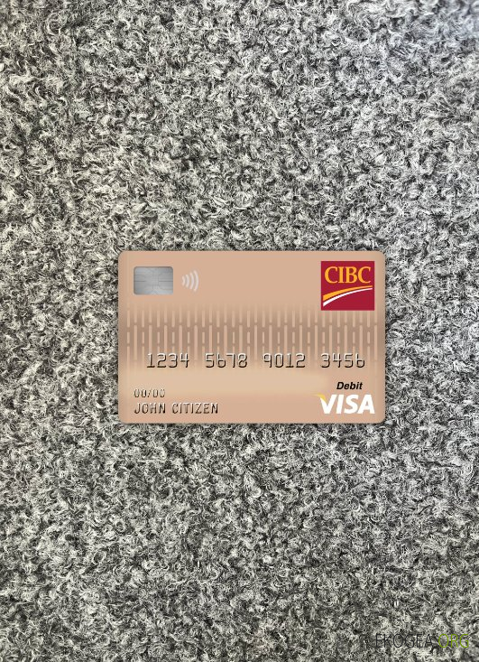 Canada Banque CIBC visa carte de débit photolook recto